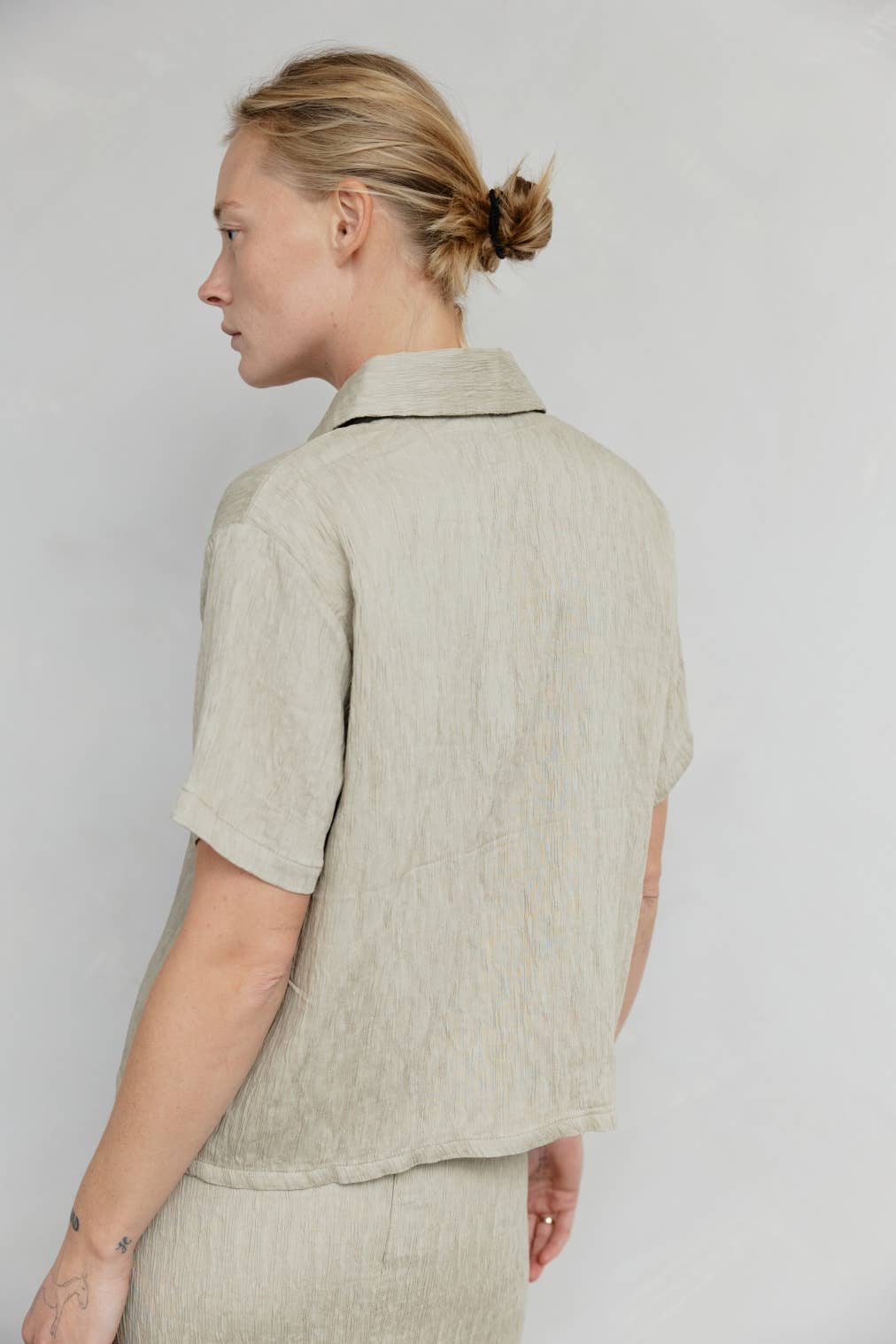 The Miranda Top | Textured Button-Down Top