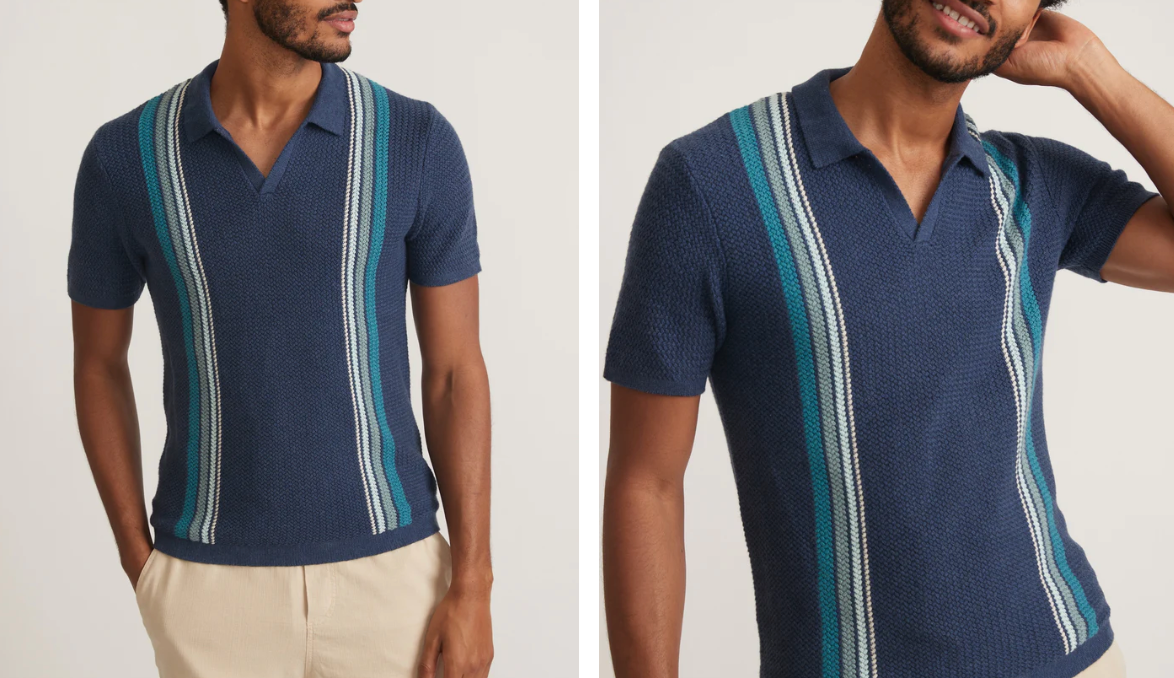 Conrad Vertical Stripe Sweater Polo