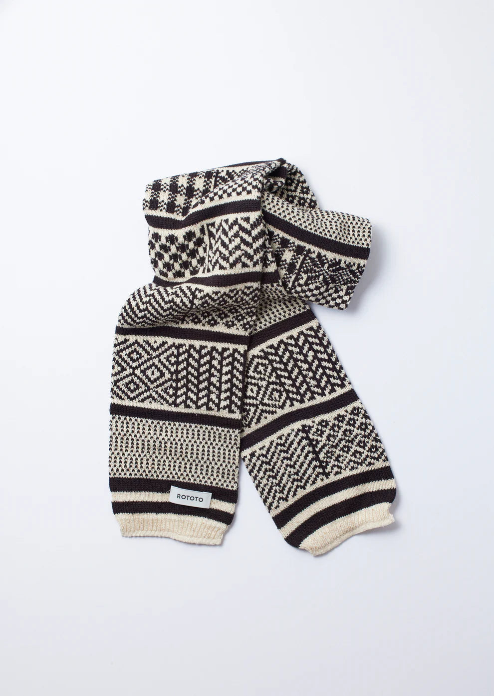 Sockstole Scarf Multi Jacquard / Ivory & Black