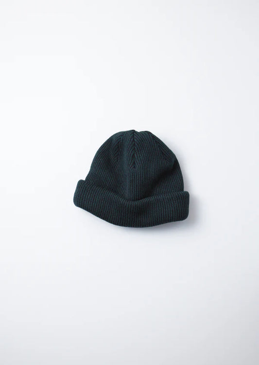 Super Soft 2-Way Beanie "Stripe" / Dark Green & Black