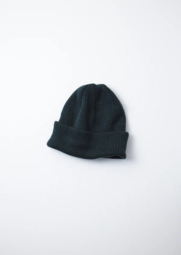 Super Soft 2-Way Beanie "Stripe" / Khaki & Black