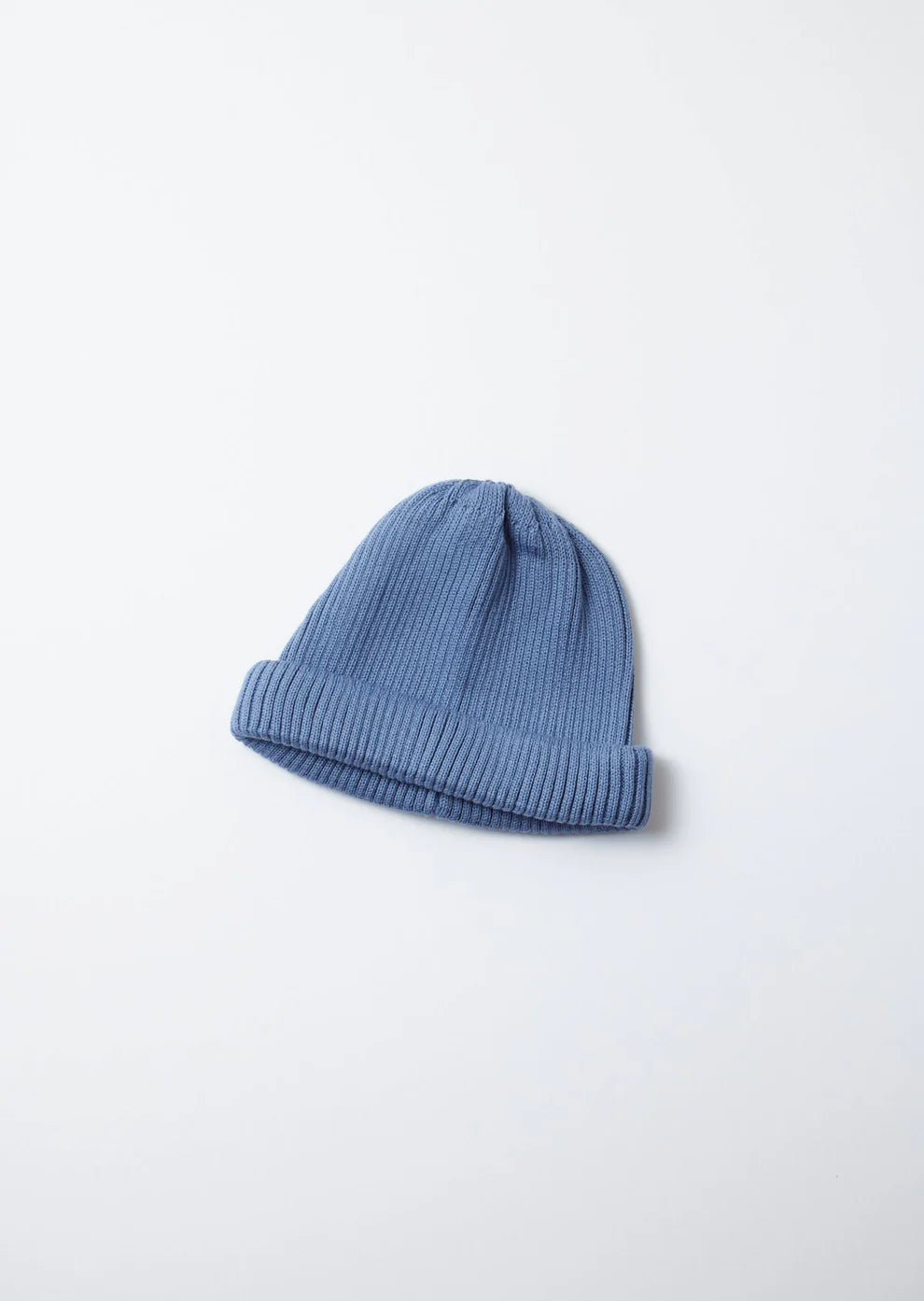 Cotton Roll Up Beanie / Light Blue