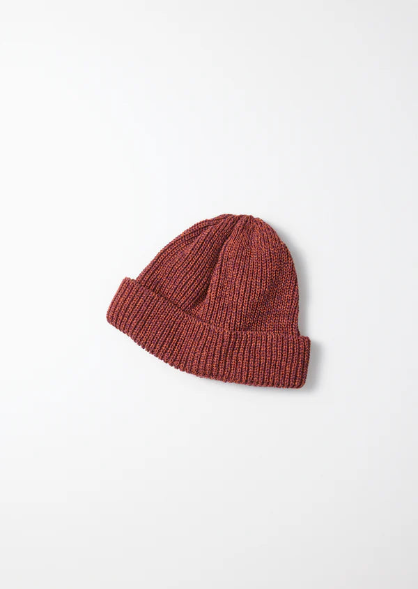 Recycled Cotton Marl Beanie / Bordeaux