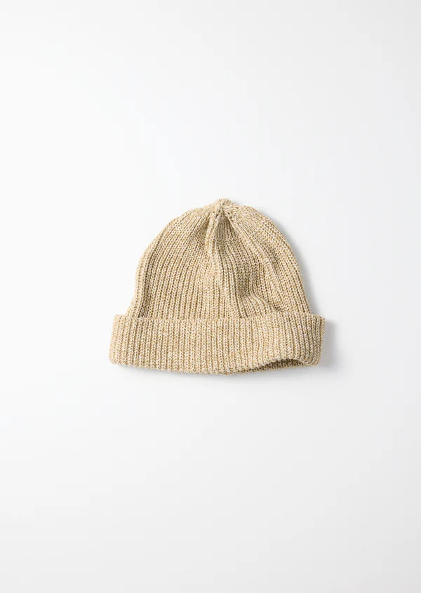 Recycled Cotton Marl Beanie / Beige