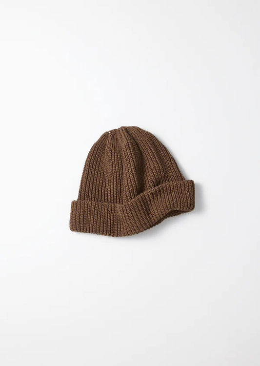 Recycled Cotton Marl Beanie / Khaki Brown