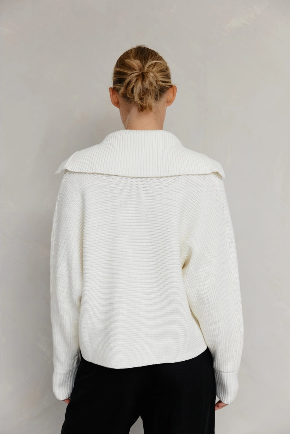 The Brixley Sweater | Ribbed Wide-Collar Sweater