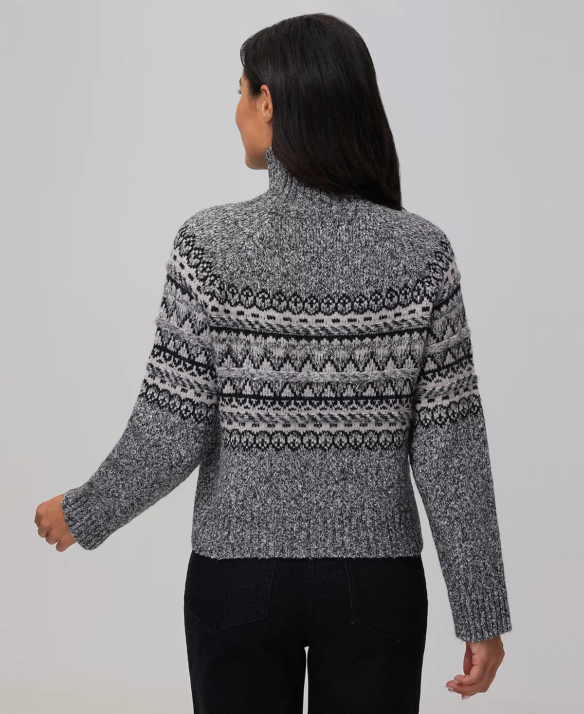 Mock Neck Fairisle Pullover