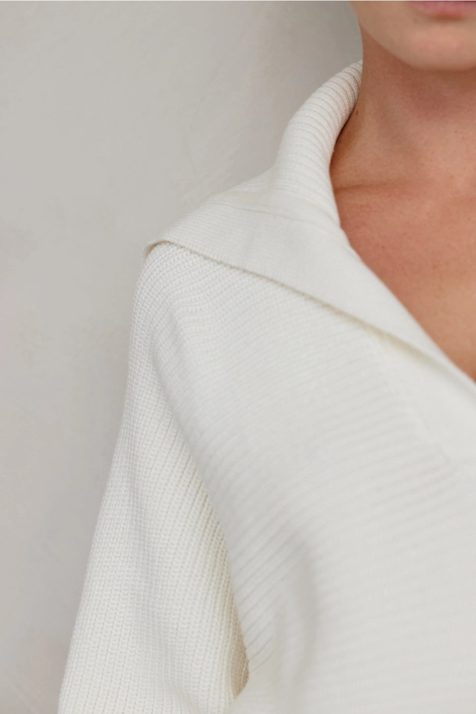 The Brixley Sweater | Ribbed Wide-Collar Sweater