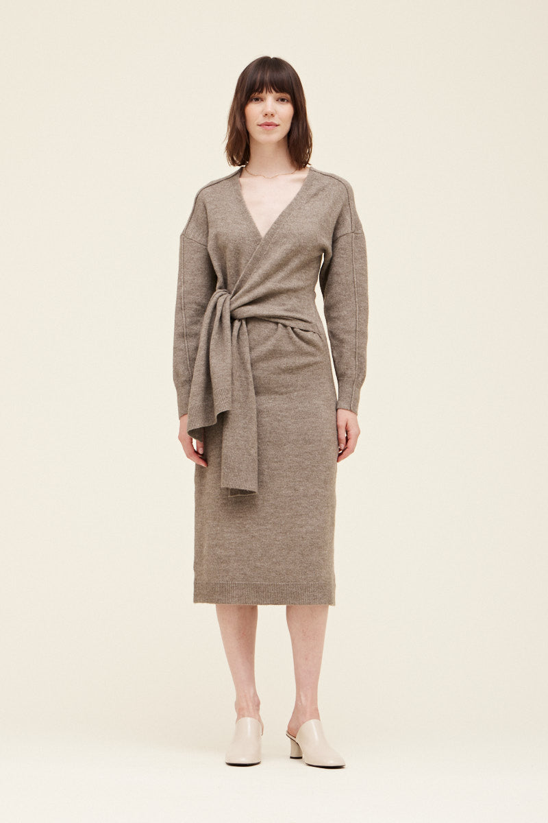 Side Tie Sweater Dress