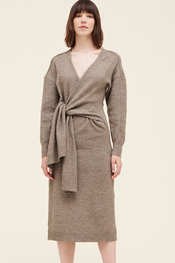 Side Tie Sweater Dress