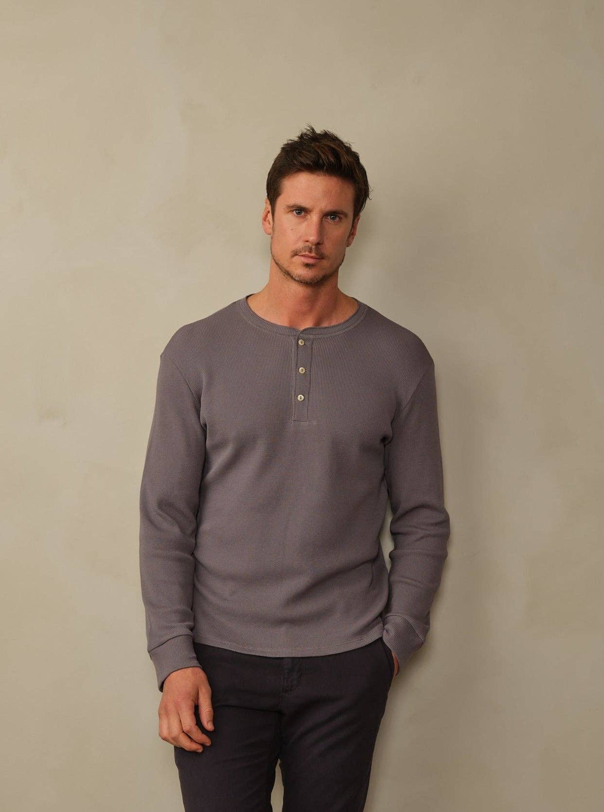 Men's Crosby Organic Cotton Waffle Henley