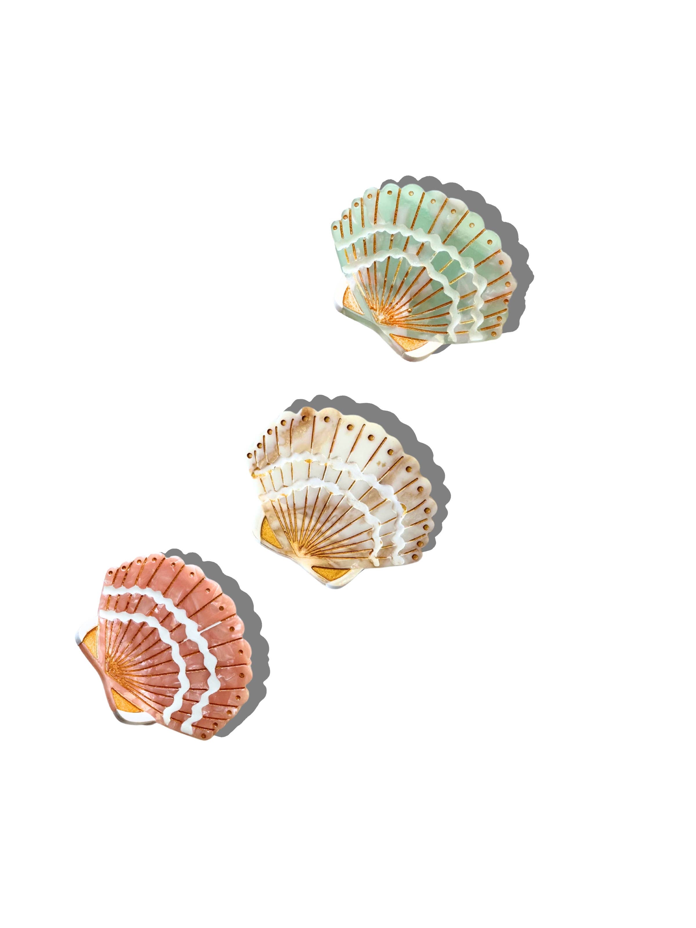 Hand-painted Mini Seashell Claw Hair Clip | Eco-Friendly