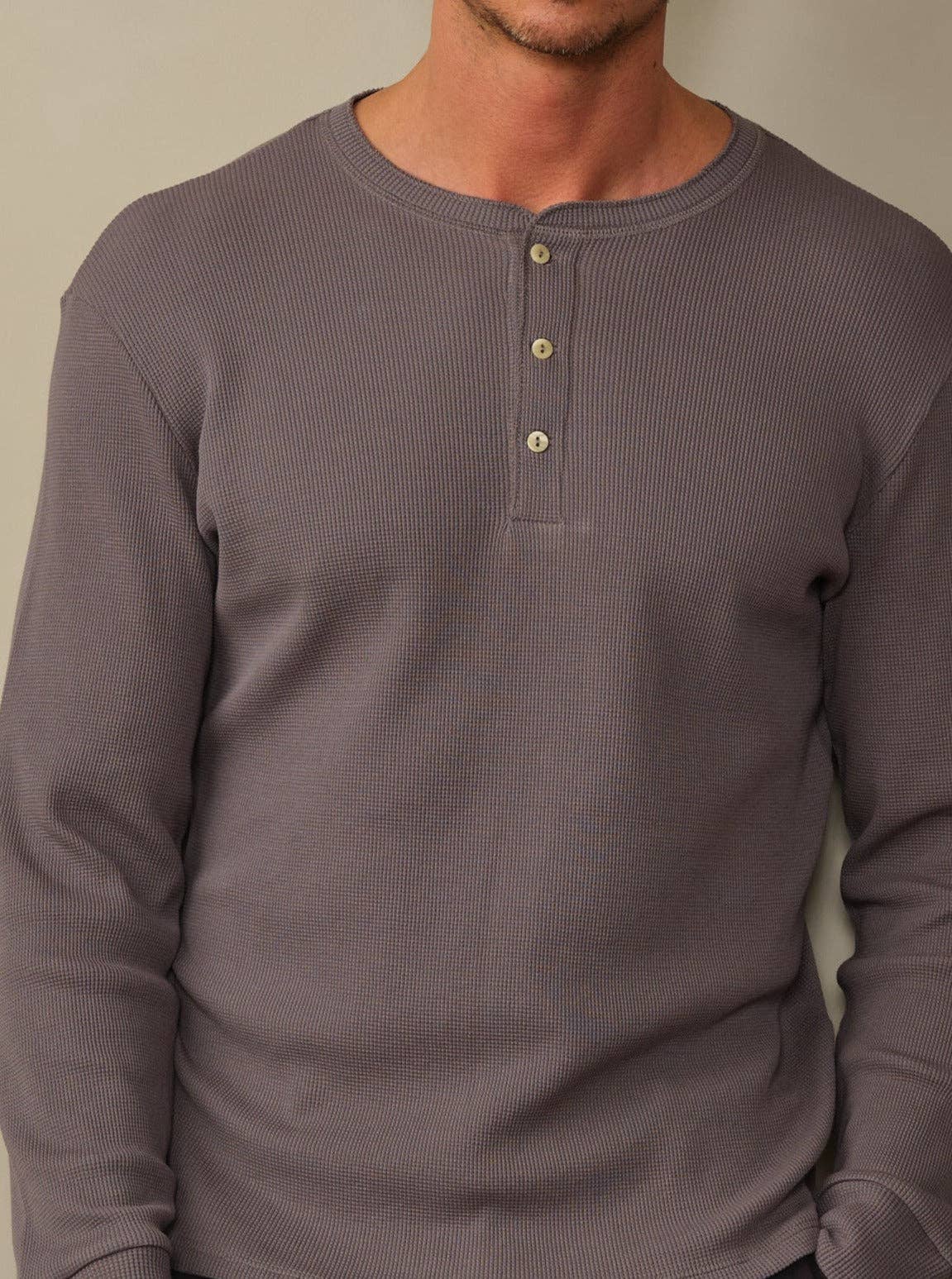 Men's Crosby Organic Cotton Waffle Henley