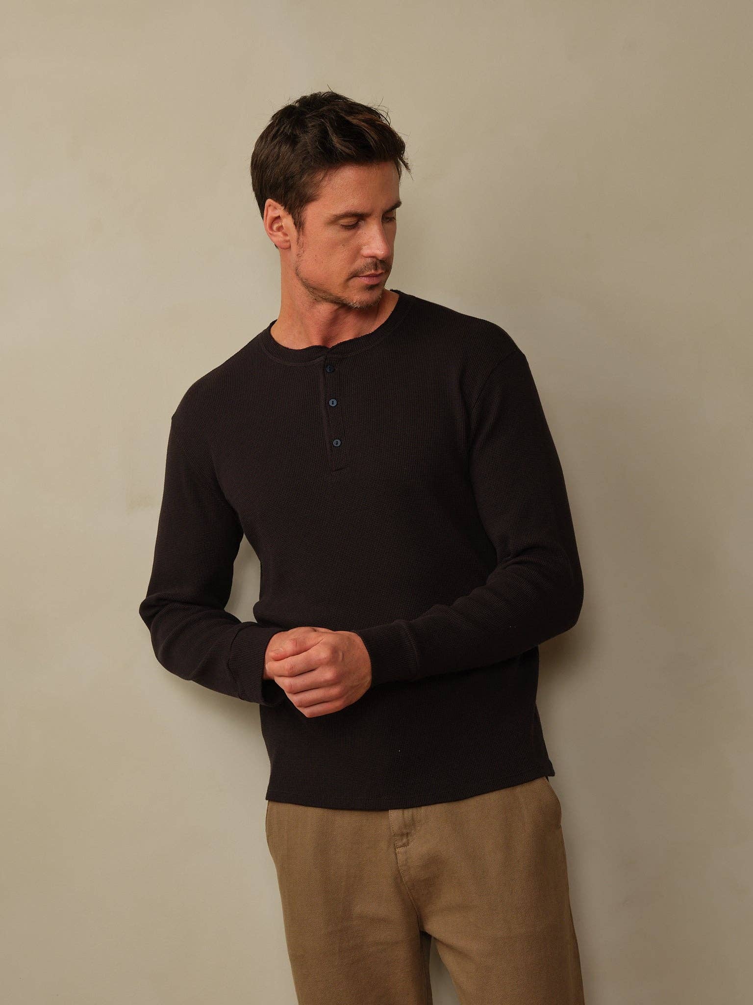 Men's Crosby Organic Cotton Waffle Henley