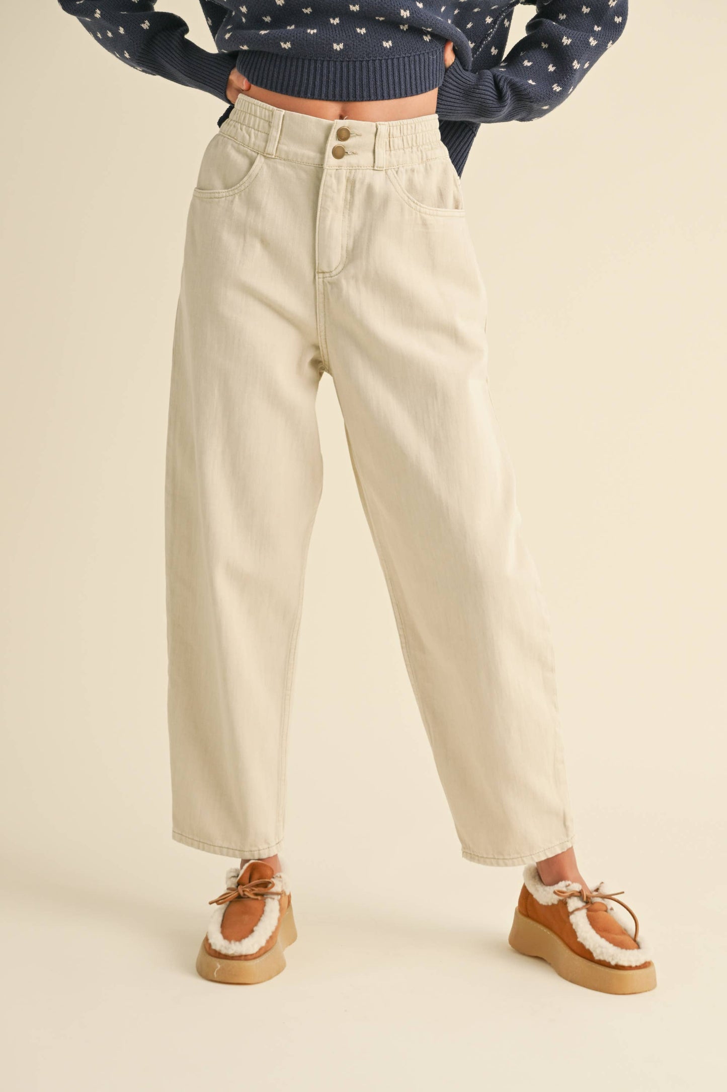 Cotton Barrel Pants