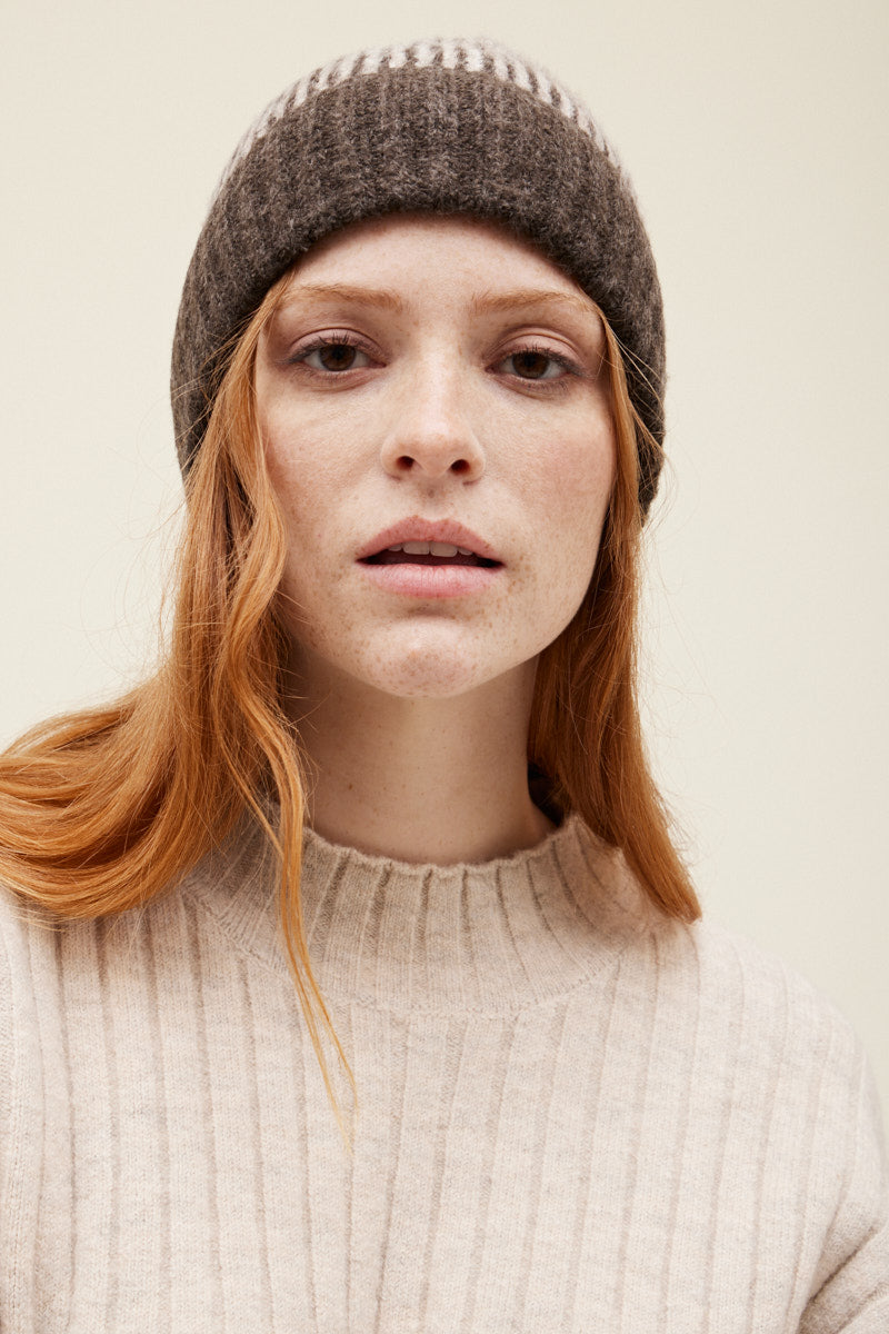 Multi-Stripe Knit Beanie