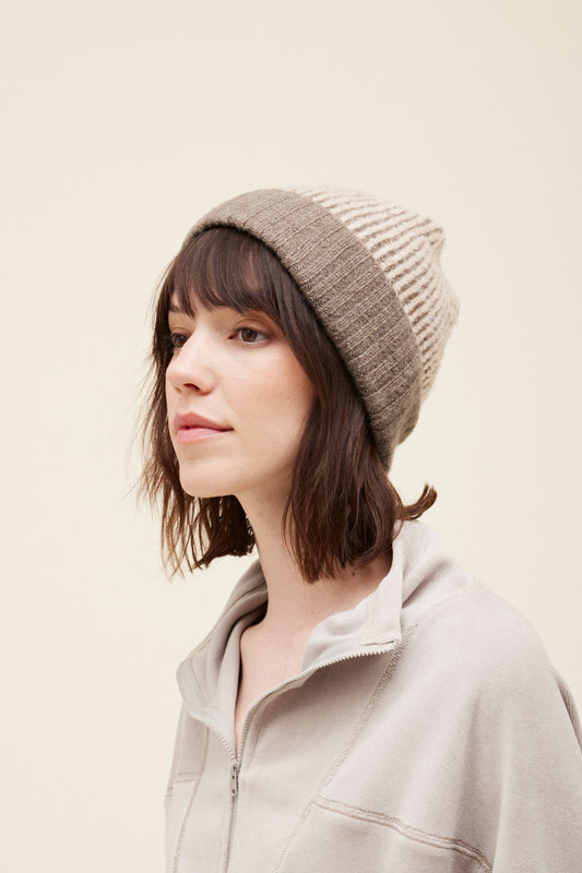 Multi-Stripe Knit Beanie