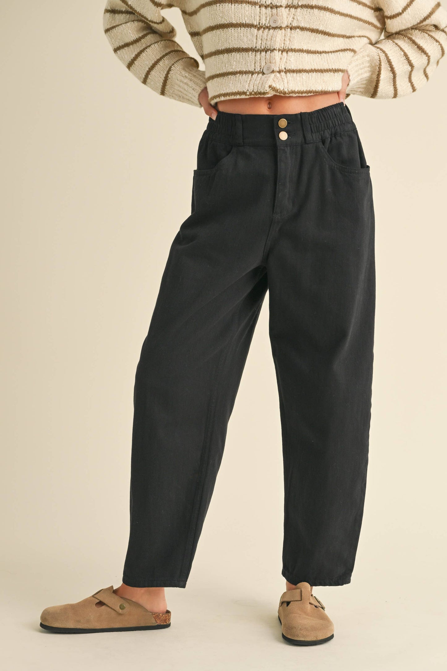 Cotton Barrel Pants