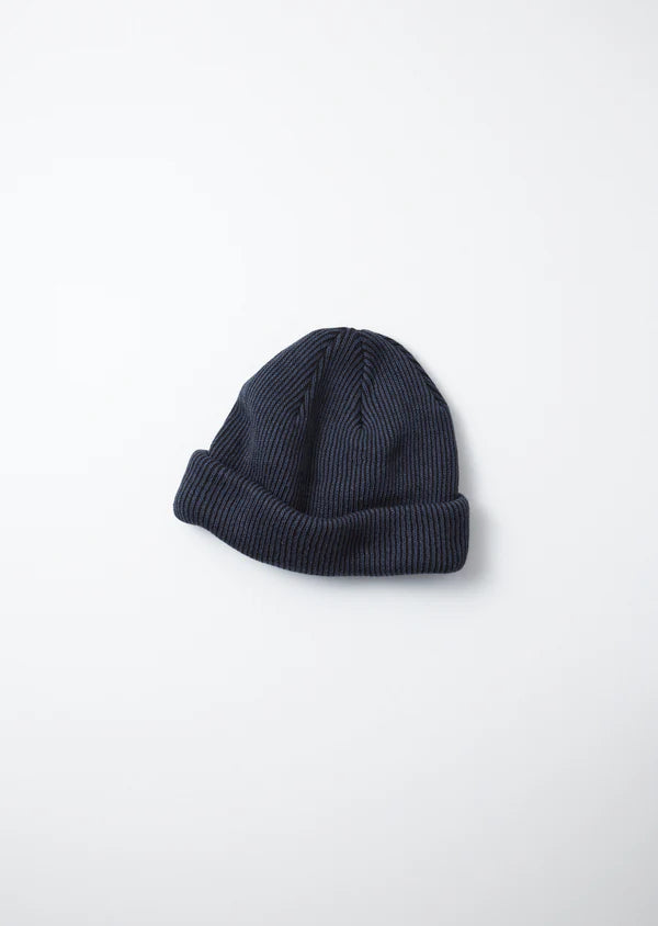 Super Soft 2-Way Beanie "Stripe" / Ink & Black