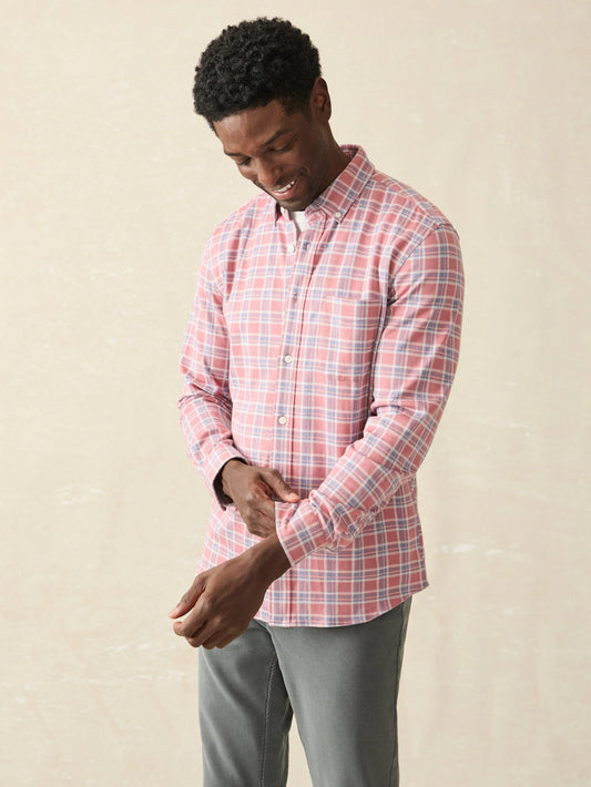 Coastline Knit Shirt - River Rose Plaid