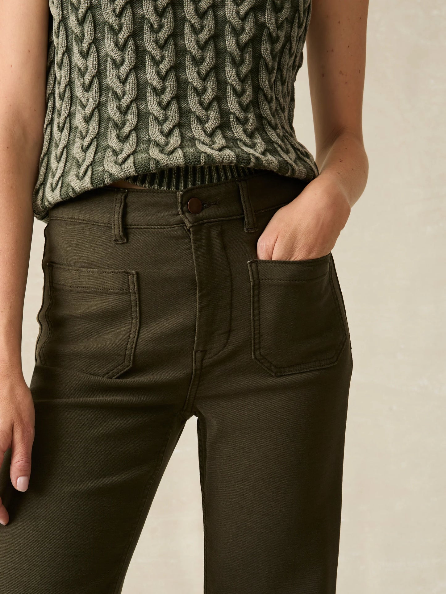 Stretch Terry Patch Pocket Pant