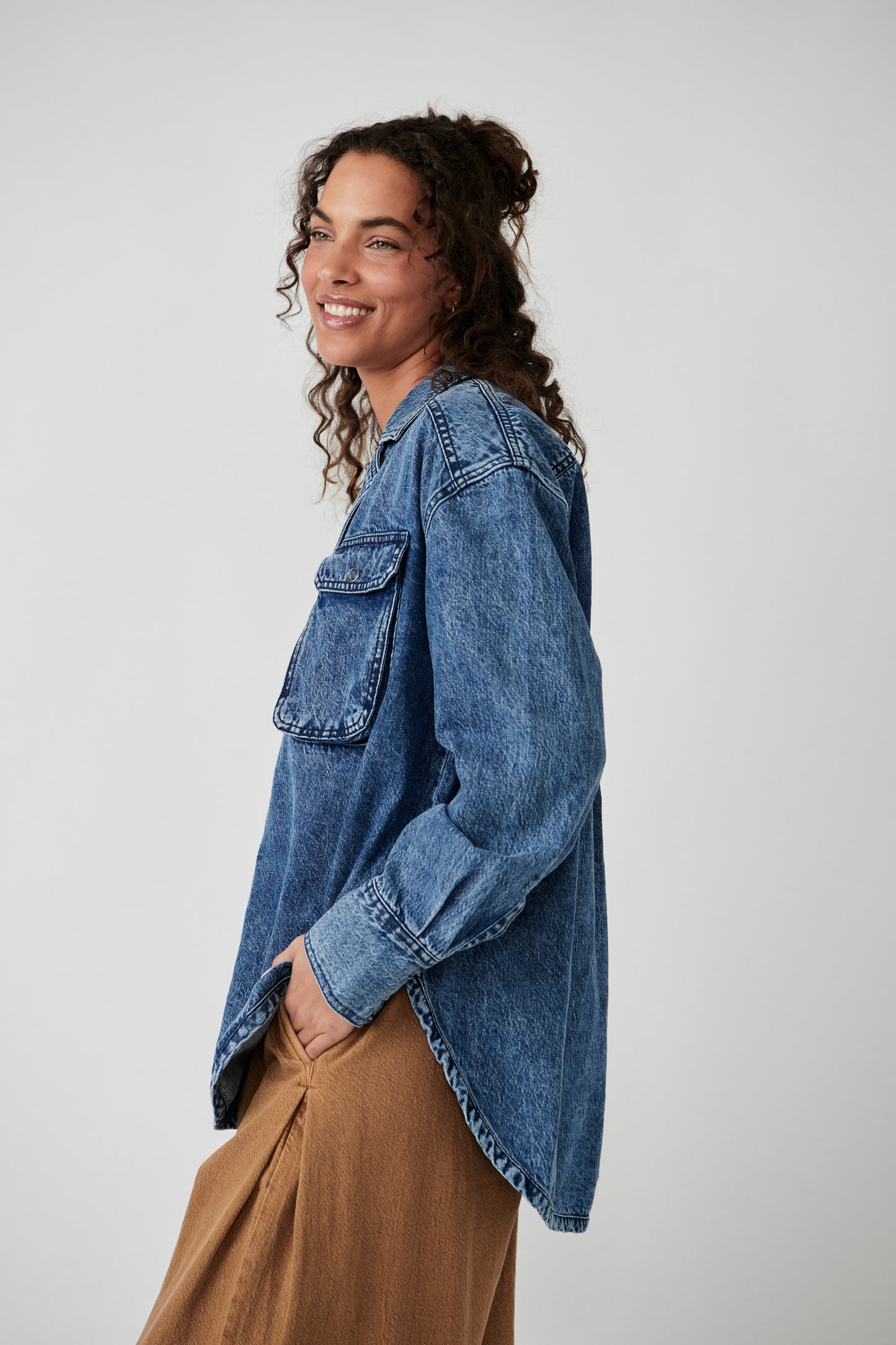 Izzie Cargo Denim Shirt