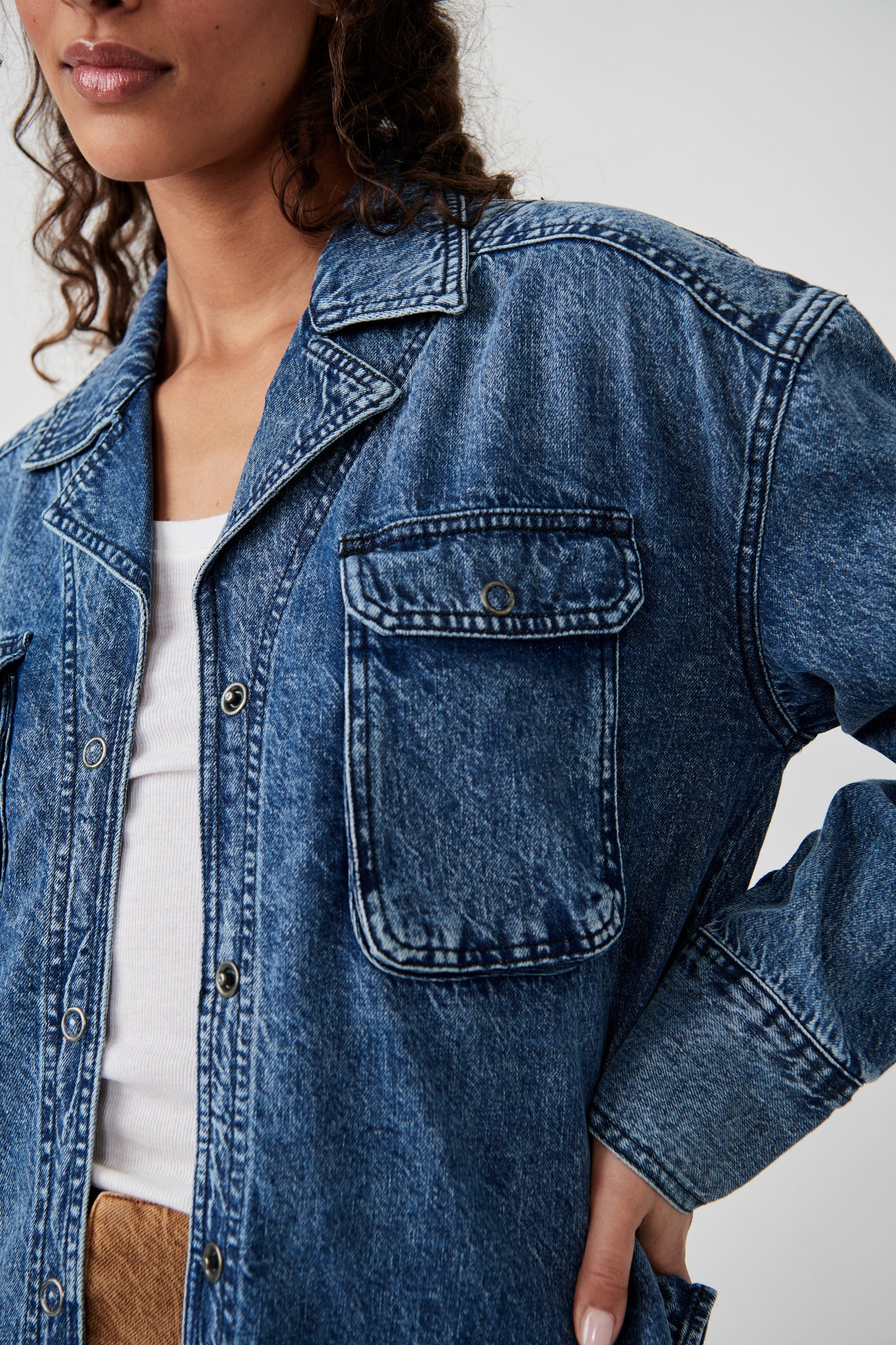 Izzie Cargo Denim Shirt