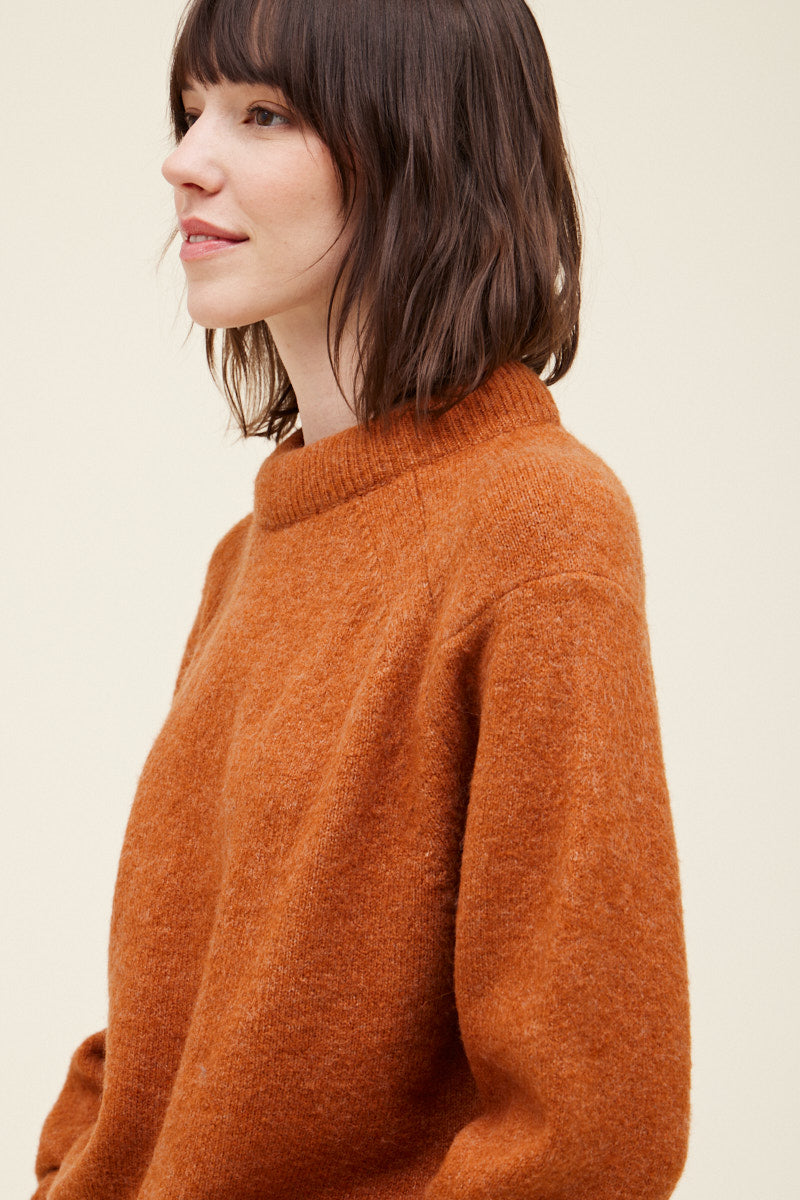 Padded Neckline Sweater