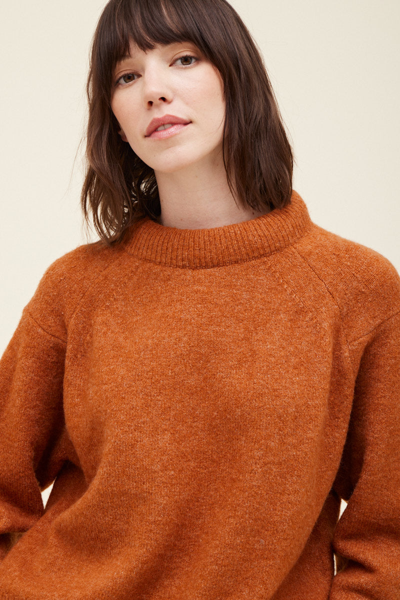 Padded Neckline Sweater