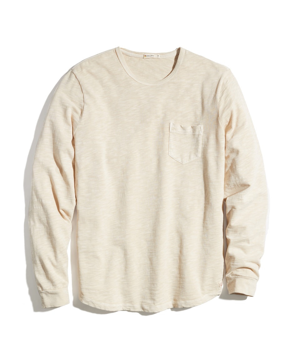 Vintage Heavy Slub Long Sleeve Pocket Tee