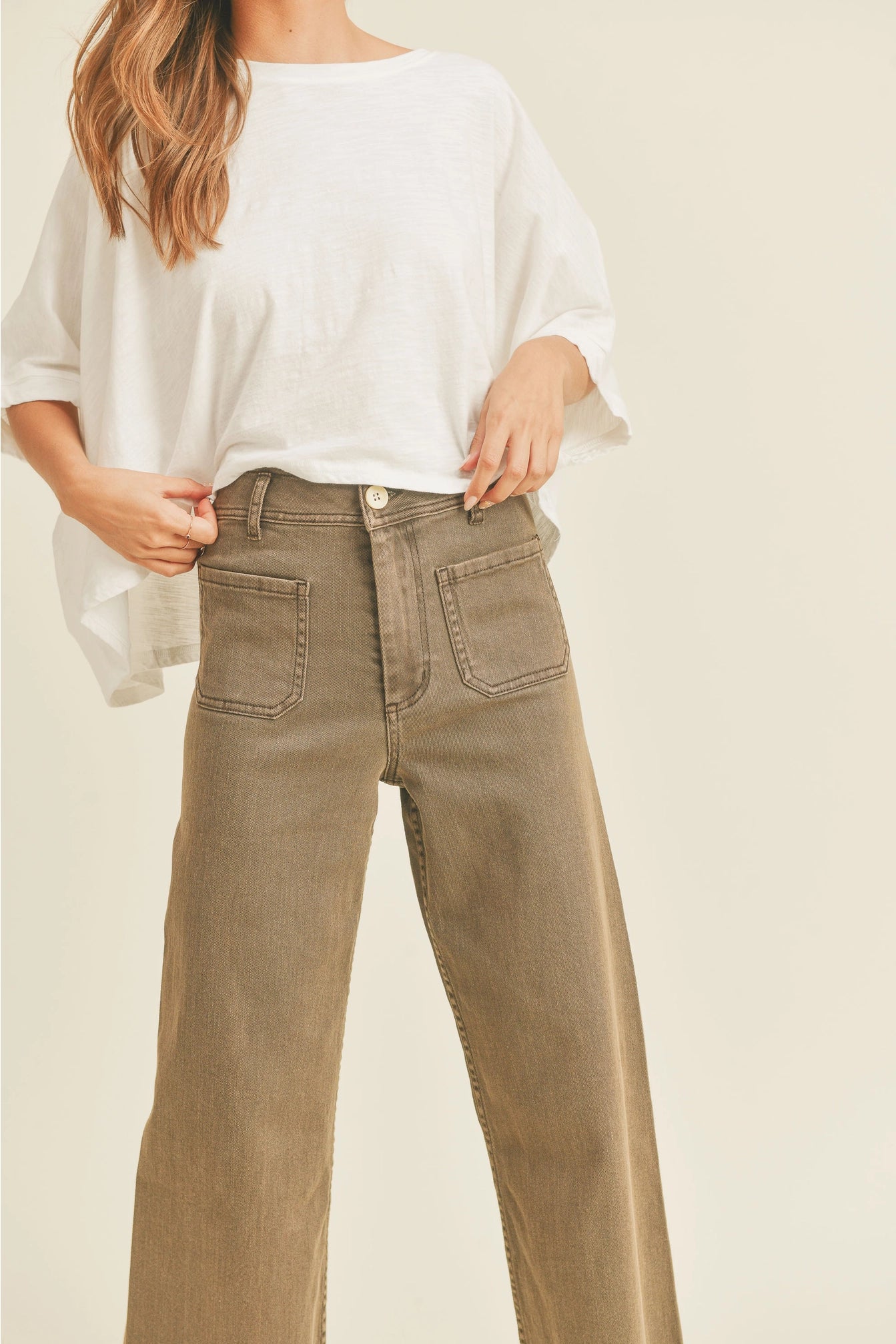 Straight Wide Leg Pant