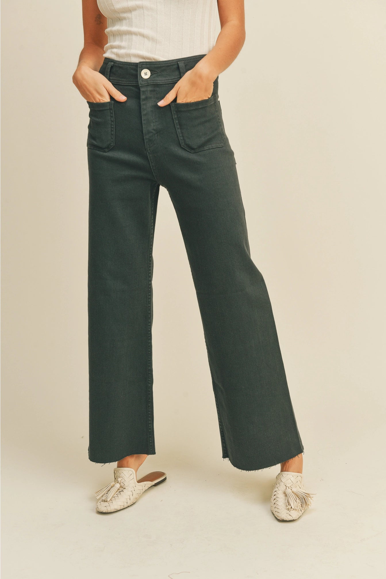 Straight Wide Leg Pant