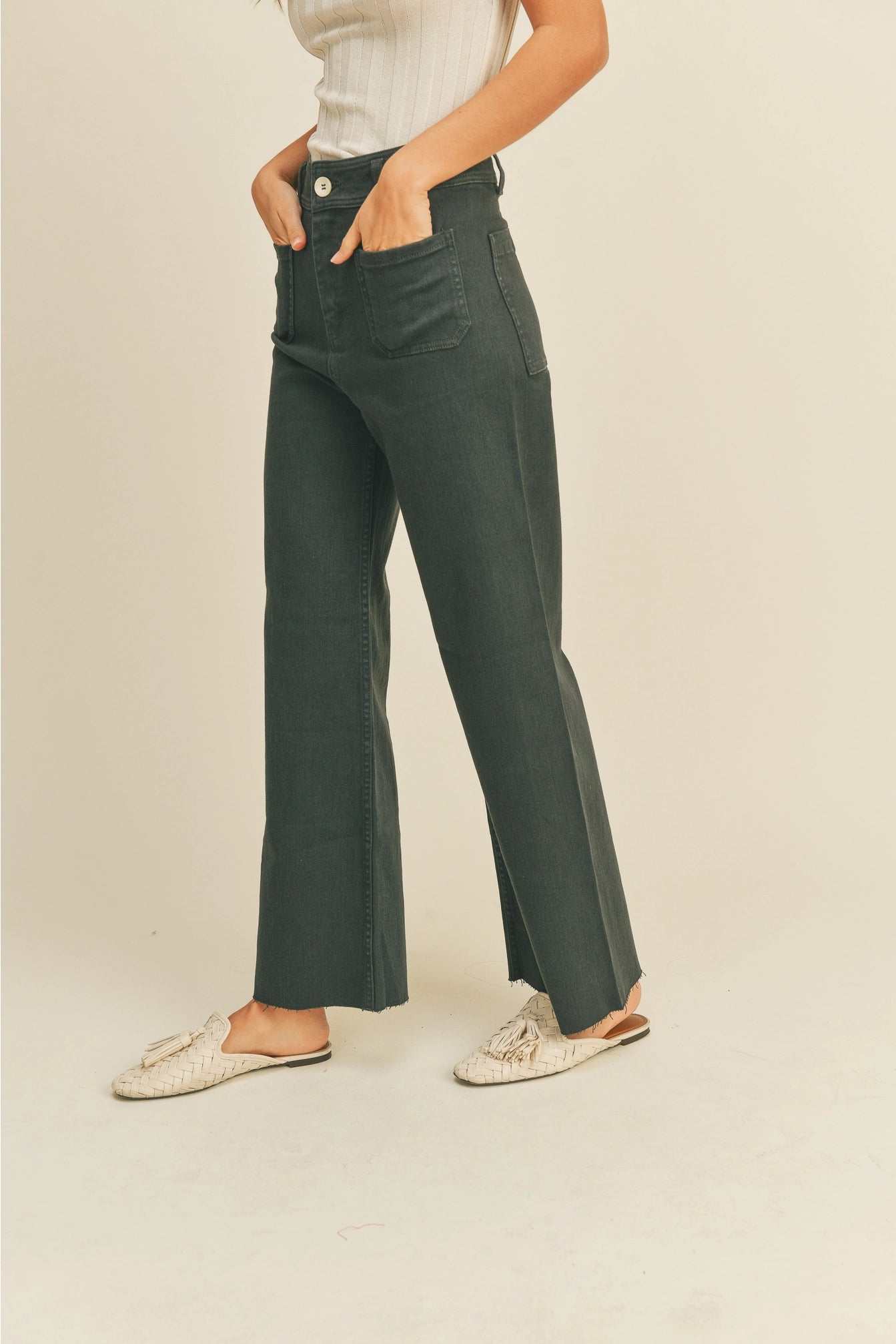 Straight Wide Leg Pant