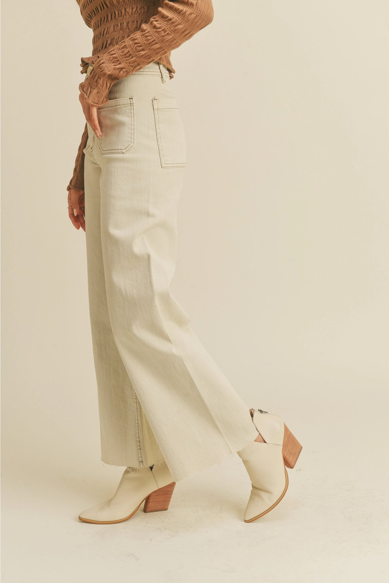 Straight Wide Leg Pant