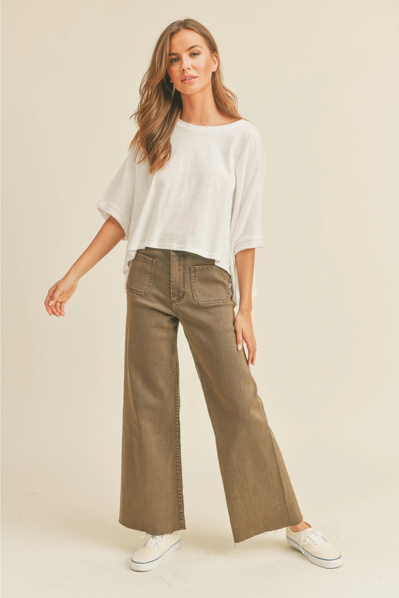 Straight Wide Leg Pant