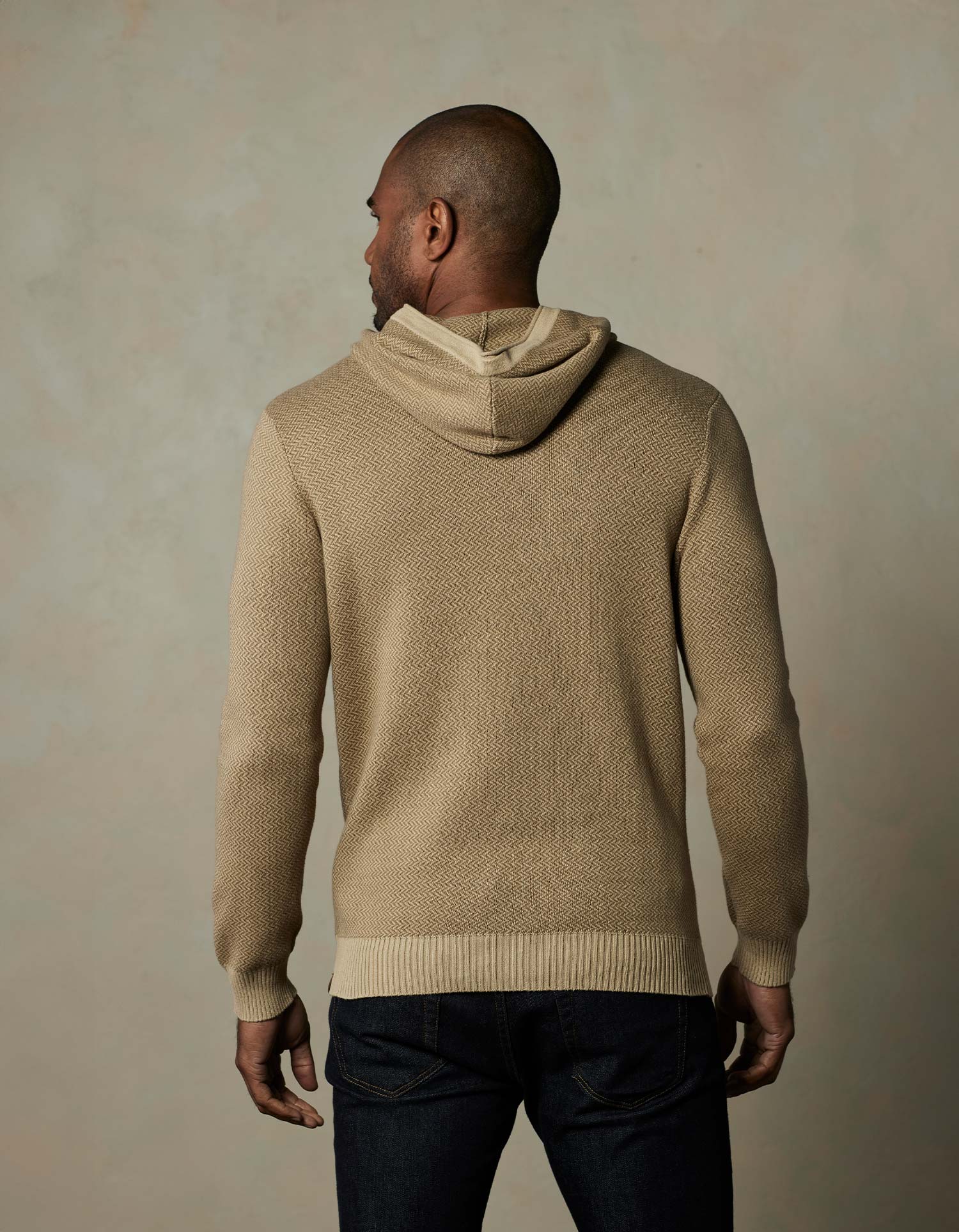 Herringbone Knit Hoodie