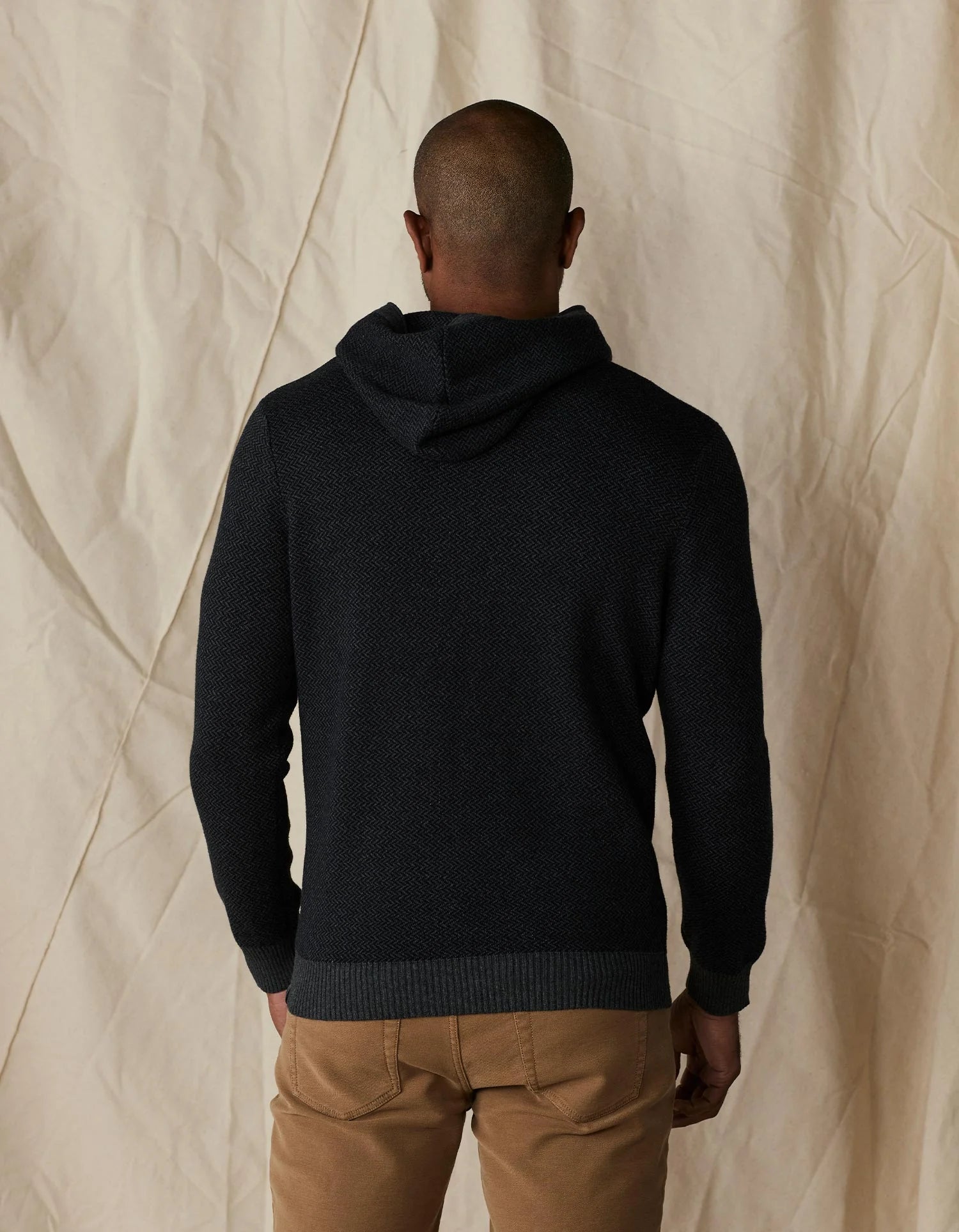 Herringbone Knit Hoodie