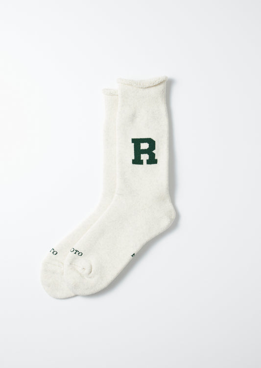 Raffy Sweat Sock R Logo / Dark Green