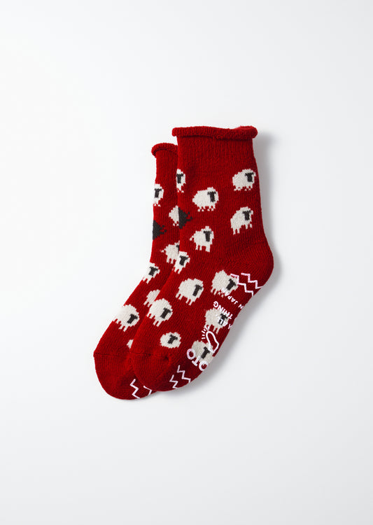 Pile Room Socks Sheep / Red