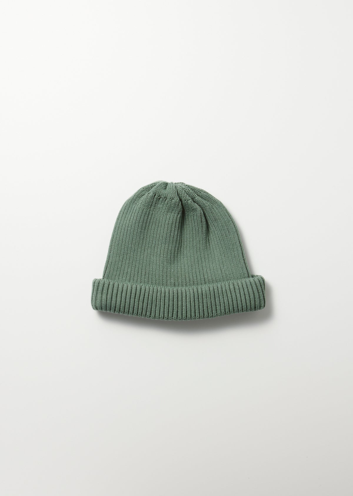 Cotton Roll Up Beanie / Sea Green