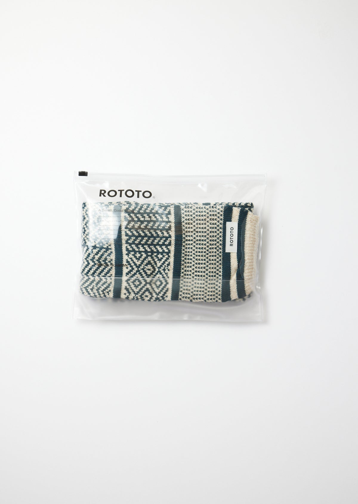 Sockstole Scarf Multi Jacquard / Ivory & Bottle Green