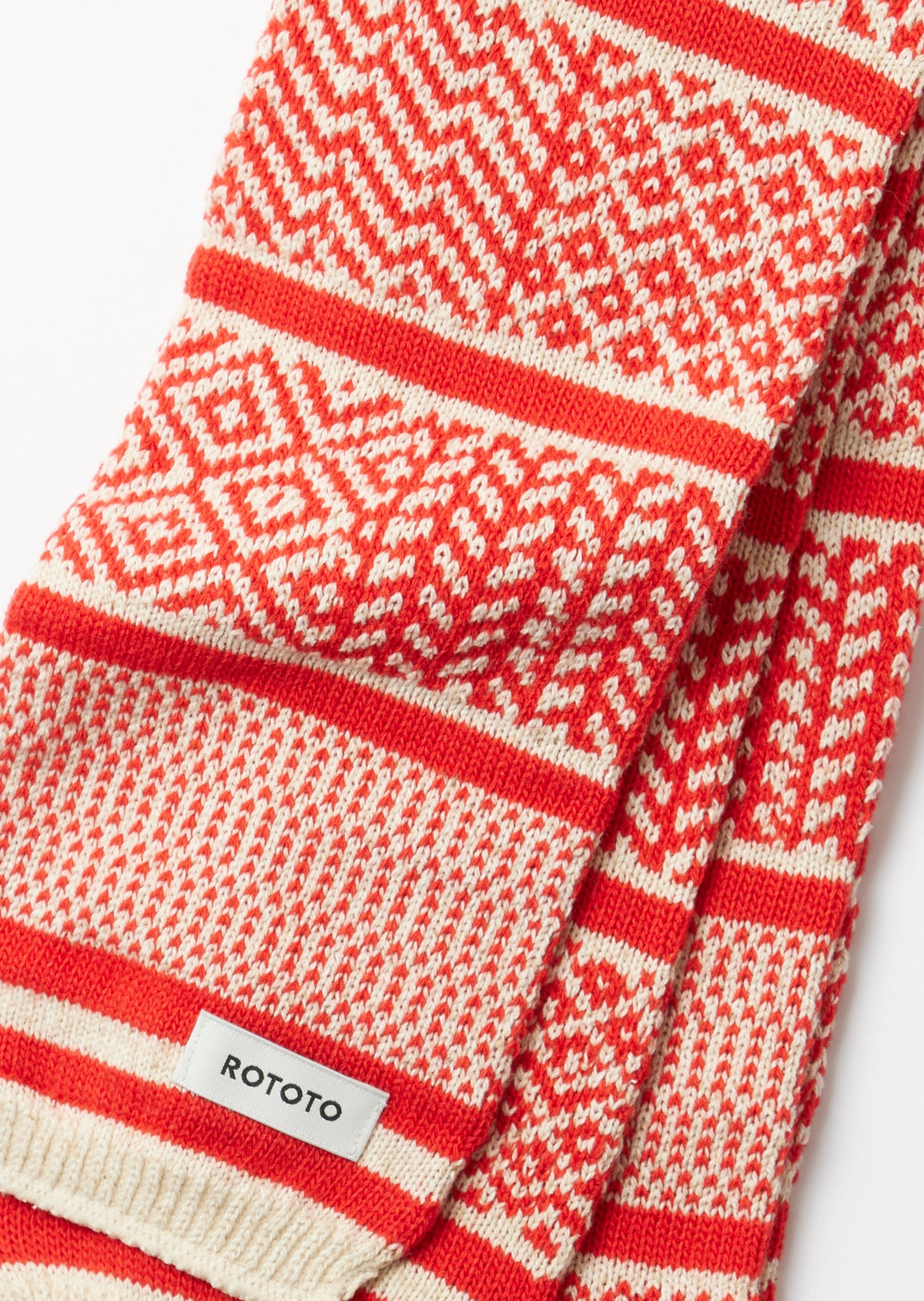 Sockstole Scarf Multi Jacquard / Ivory & M. Red