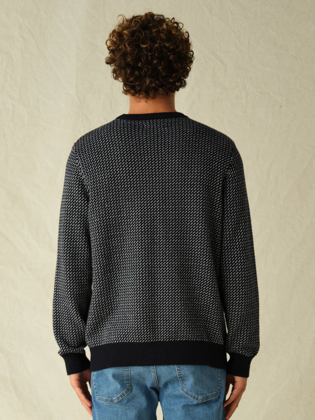 Tidal Sweater - Navy Nautical Birdseye