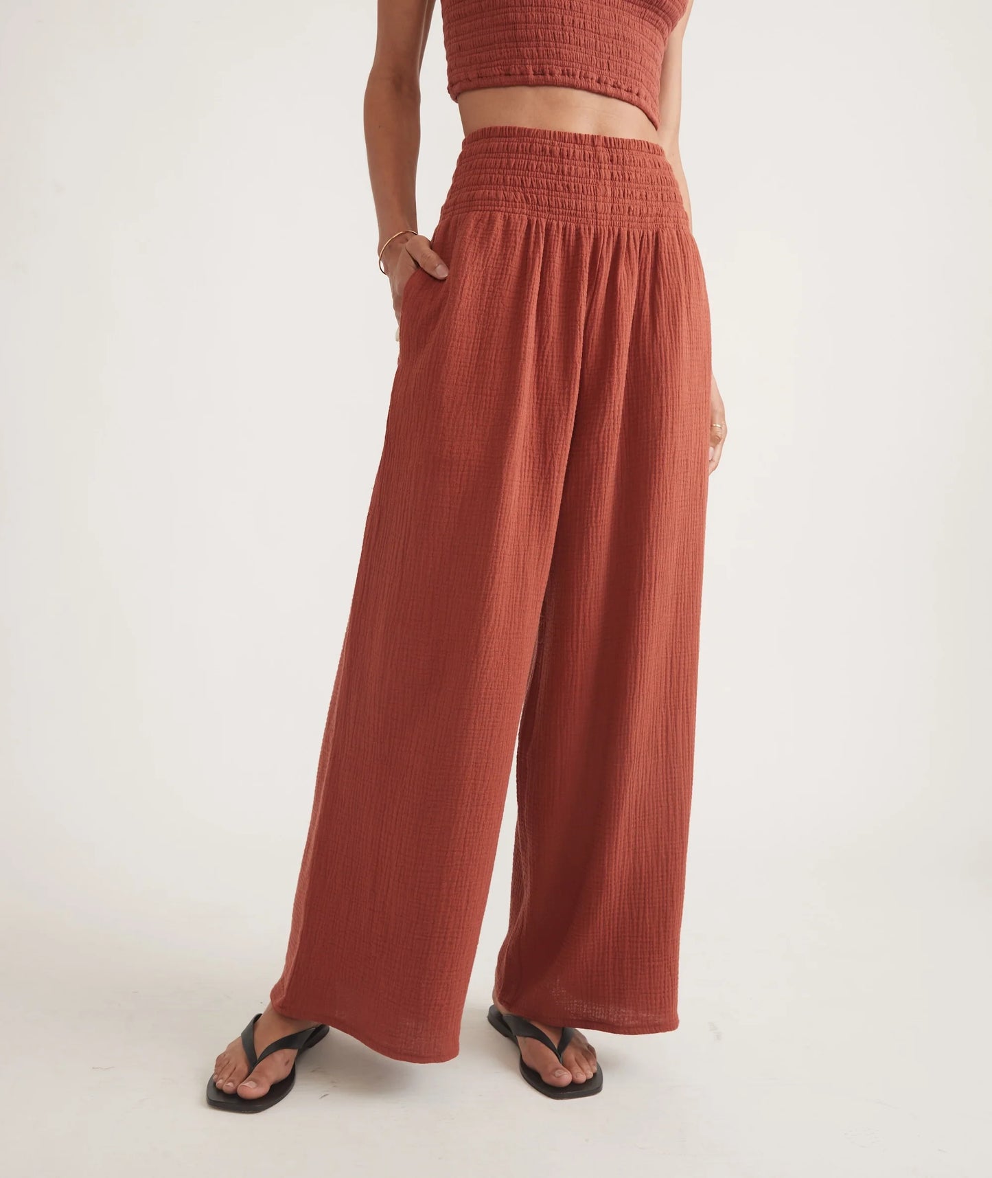 Sophia Double Cloth Palazzo Pant