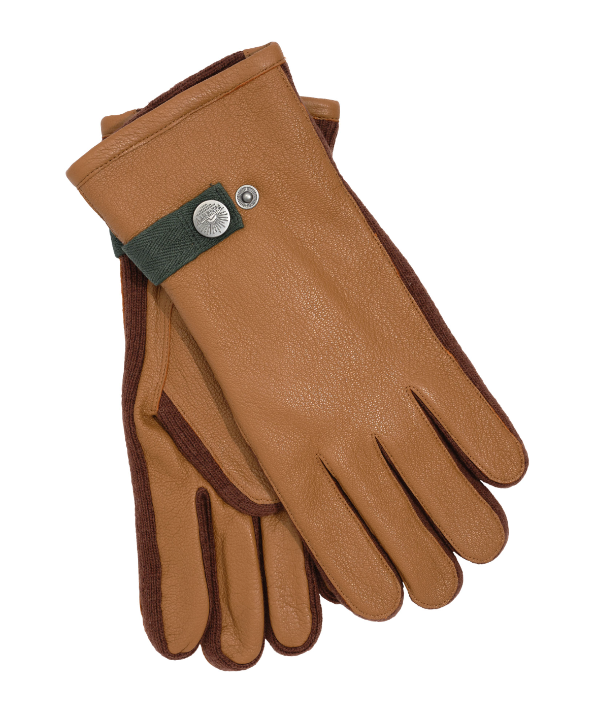 Leather Glove with Striped Rib