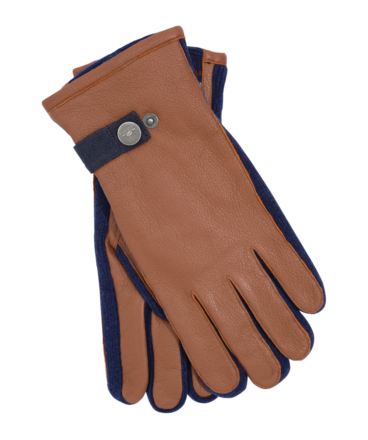 Leather Glove with Striped Rib