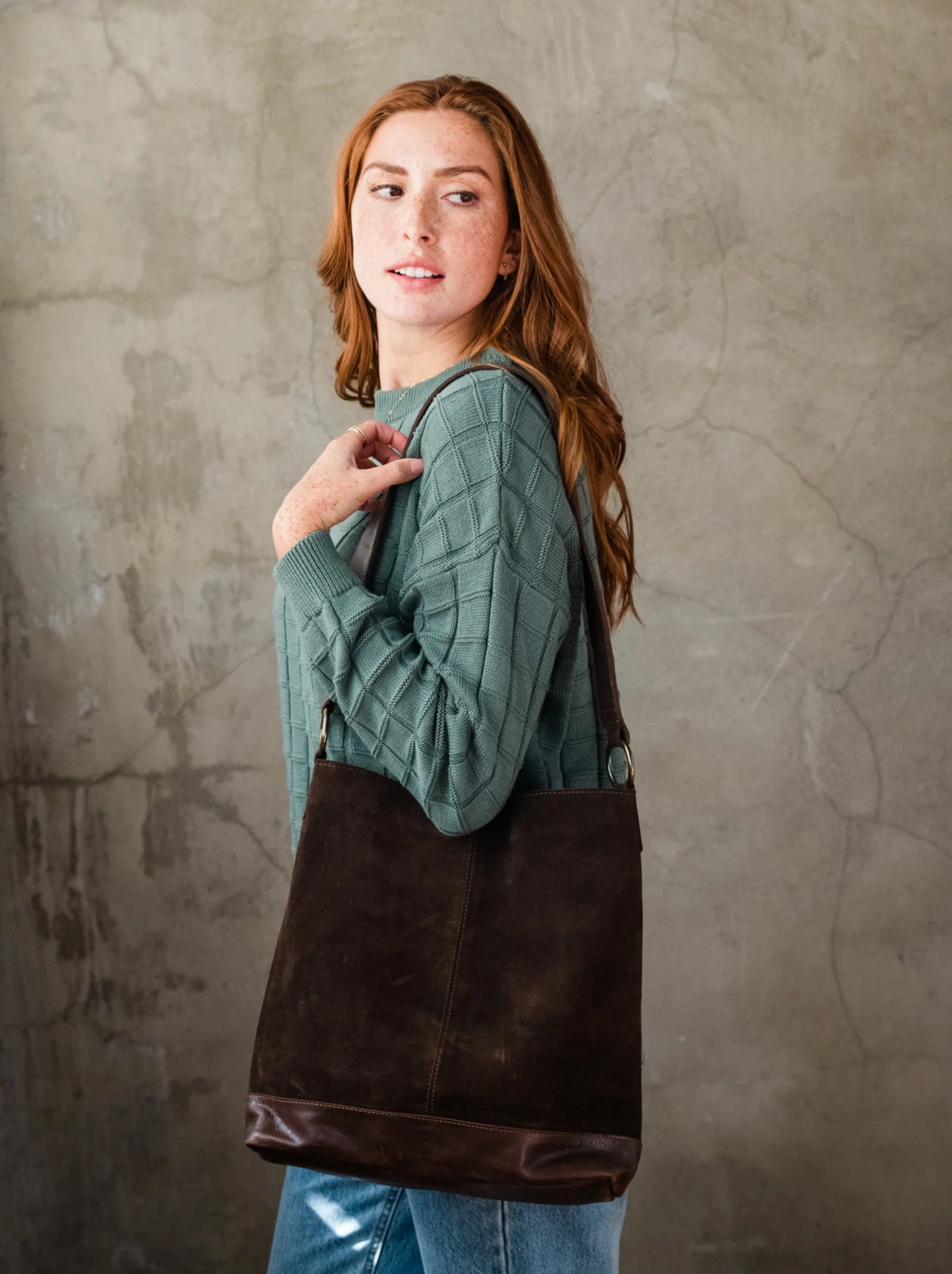 Talia Suede Leather Tote