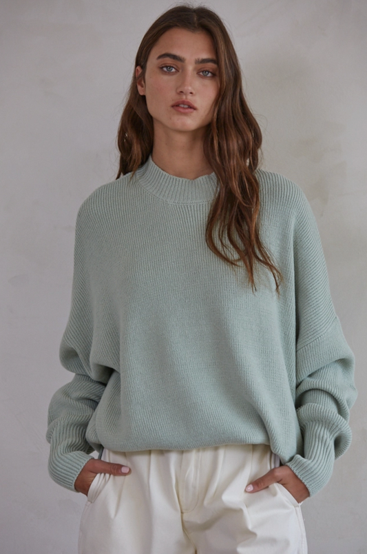 High Neck Chunky Sweater