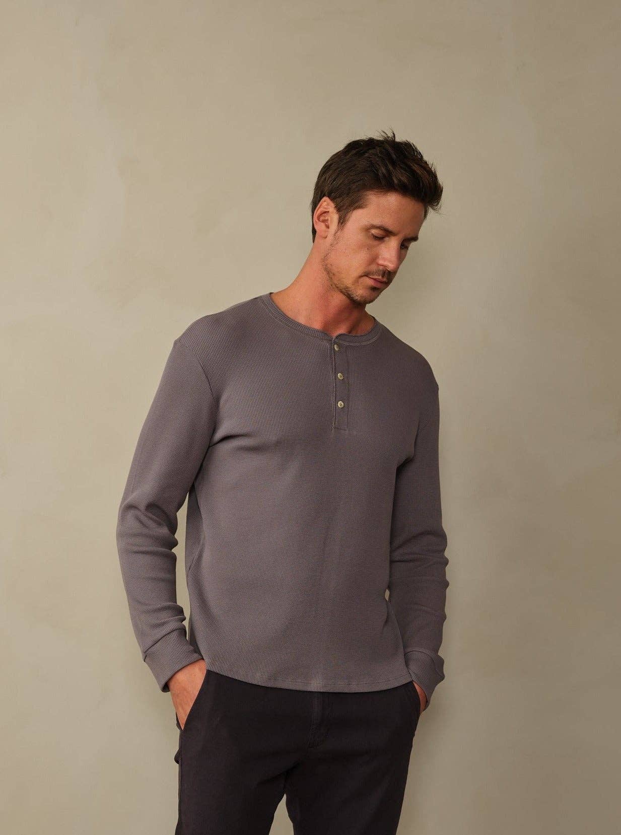 Men's Crosby Organic Cotton Waffle Henley