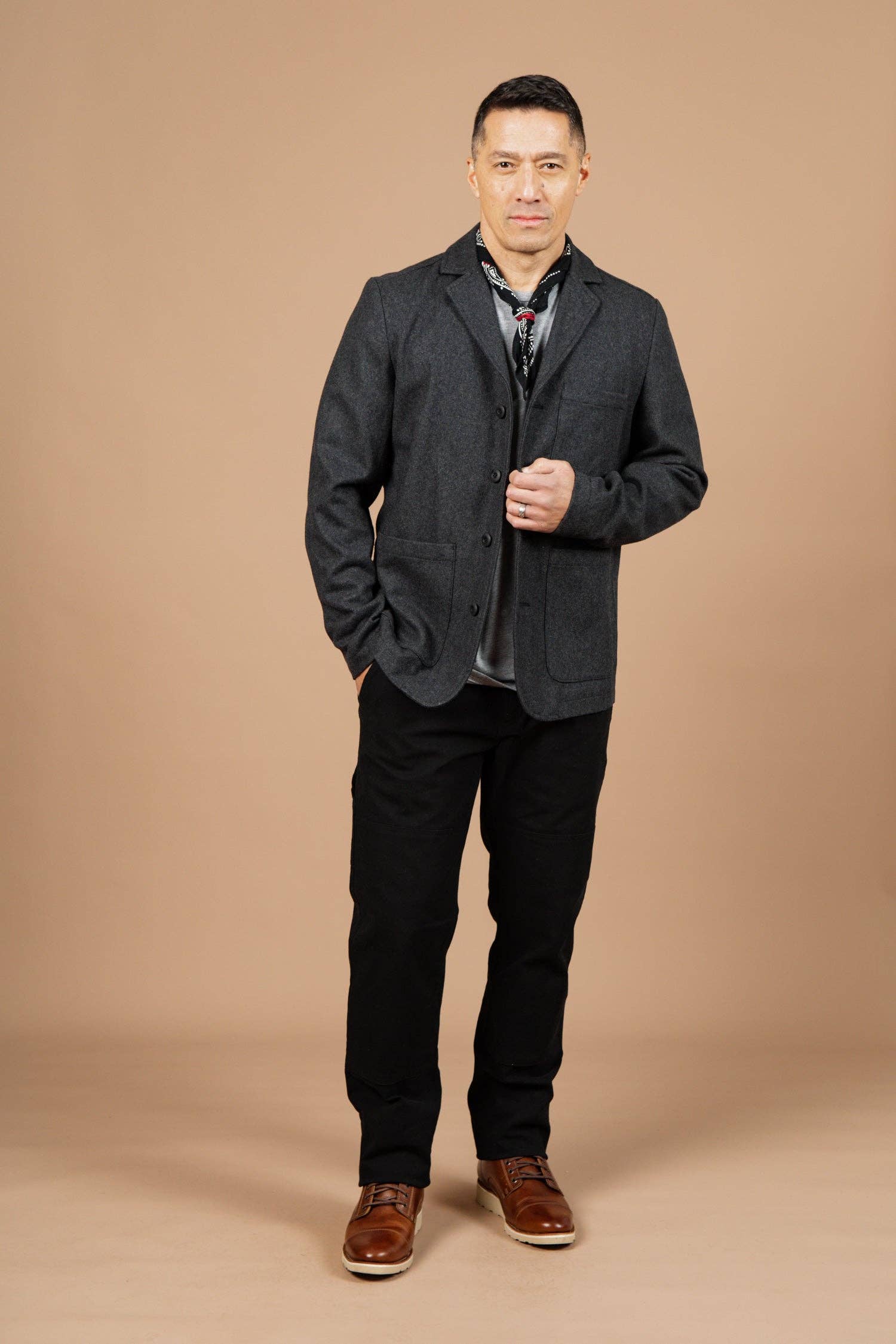 Nate Chore Blazer / Onyx Wool